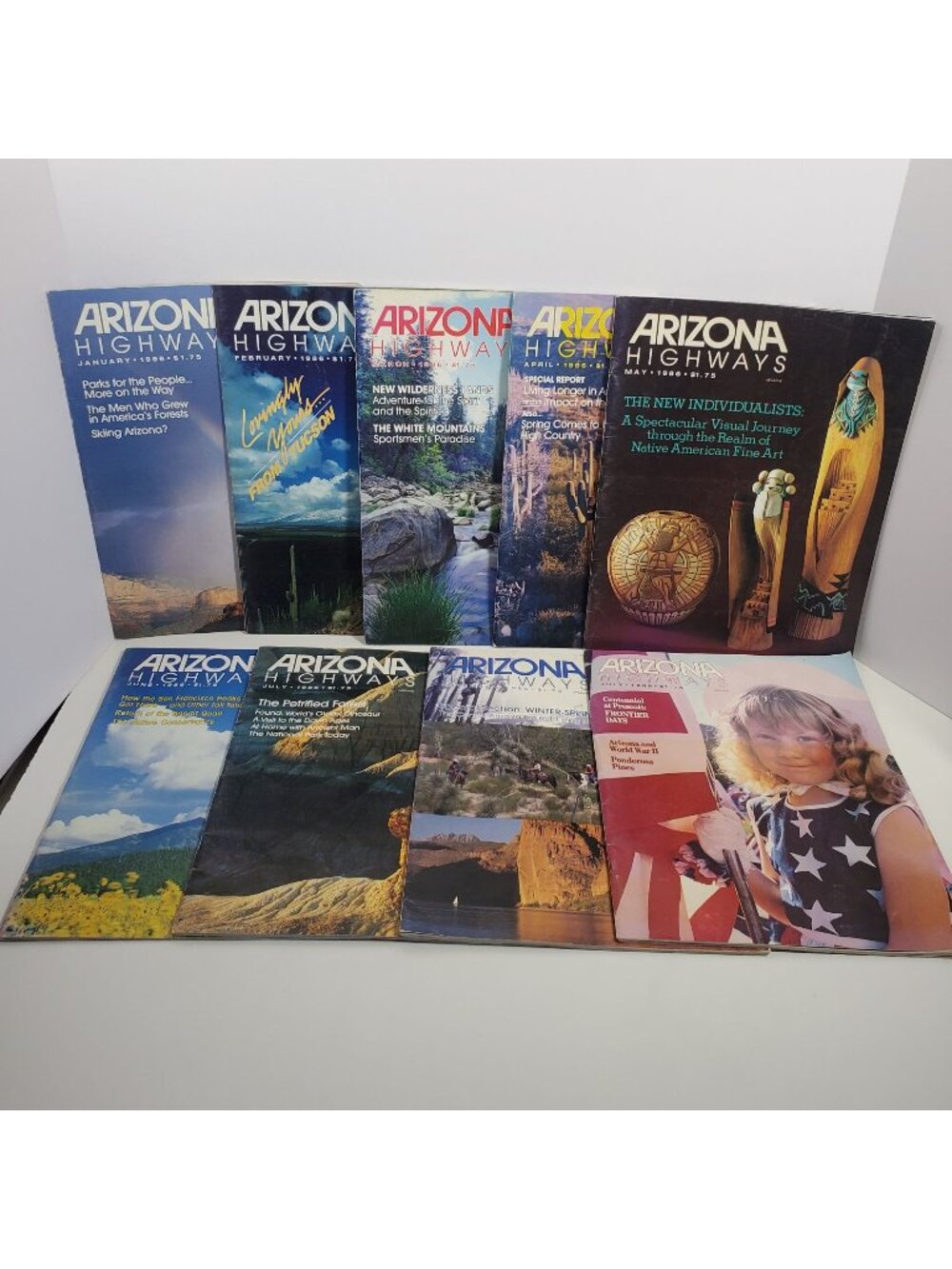 Arizona Highways Magazine Lot 8 Issues 1986 1988 Travel Scenic Photography